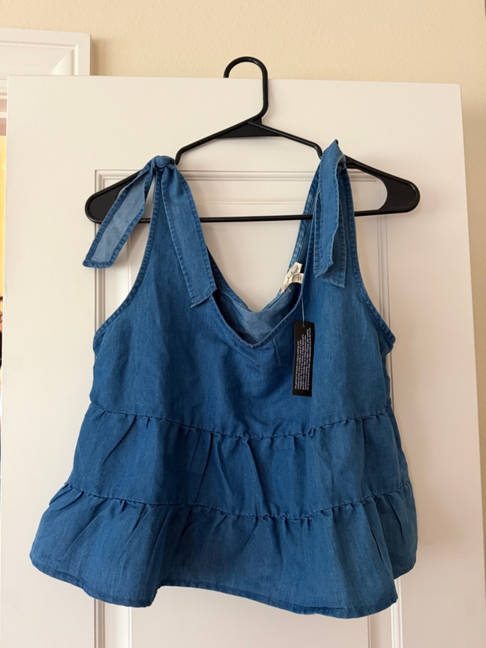 Derek Heart Denim Crop Tank